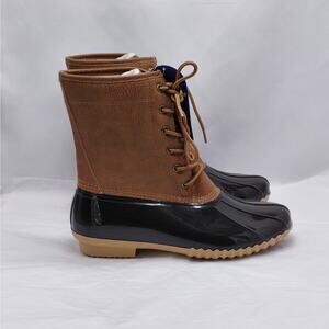 JBU by Jambu Womens 9.5M Maplewood Waterproof Snow Duck Boots Brown Fur Winter